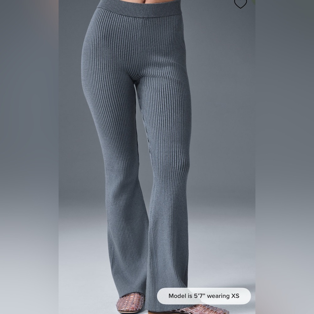 ALO Denim Knit High Waist Pants NWT Sz S